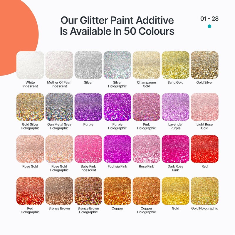 V1RTUS Holographic Gun Metal Grey Glitter Paint Additive 100g (3.5oz) | Sparkle Glitter Paint for Walls Interior Exterior, - Image 5